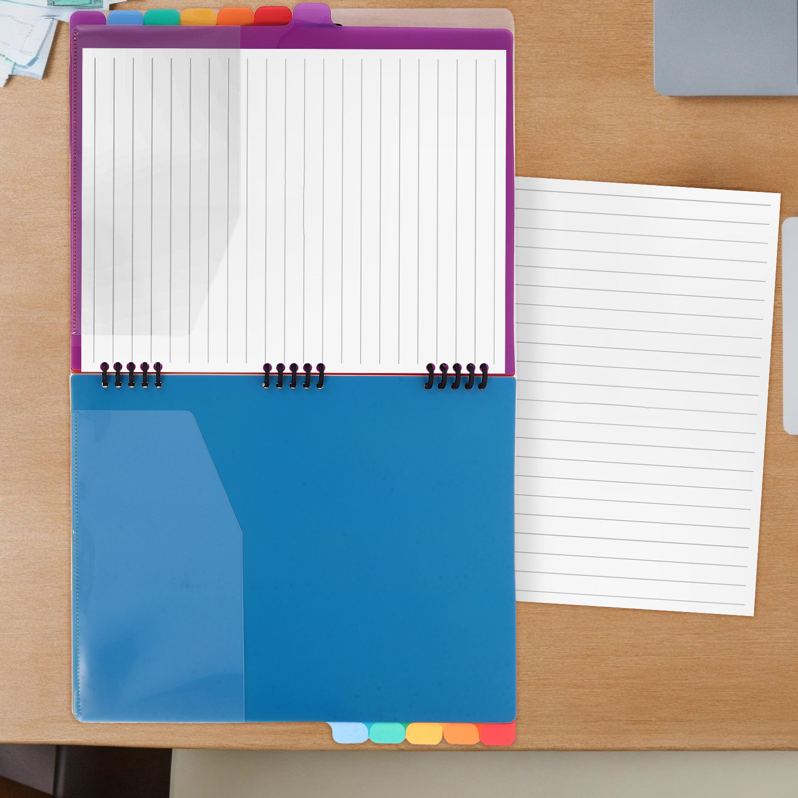 Tab Divider A4 - A4-Dokumentenordner mit farbigen Trennblättern, Registerkarten, Präsentationsmappe
