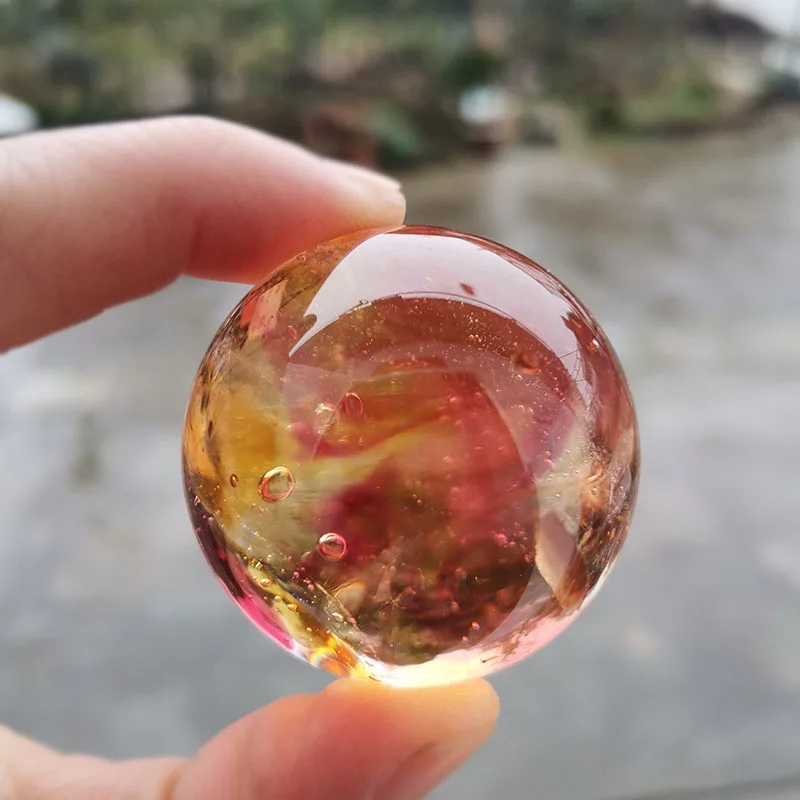 Paper Weight Crystal - 40mm Glasierte Perlenkugel Kristall-Drachenkugel Glasfigur Briefbeschwerer