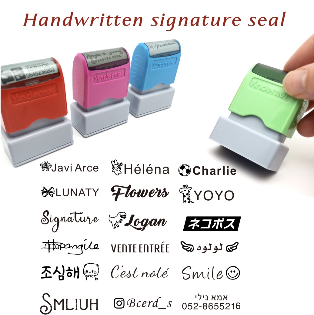Rubber Date Stamp - Benutzerdefinierter Lehrer-Namenstempel, Signatur-Kalligraphie, selbstfärbender personalisierter Buchstabenstempel