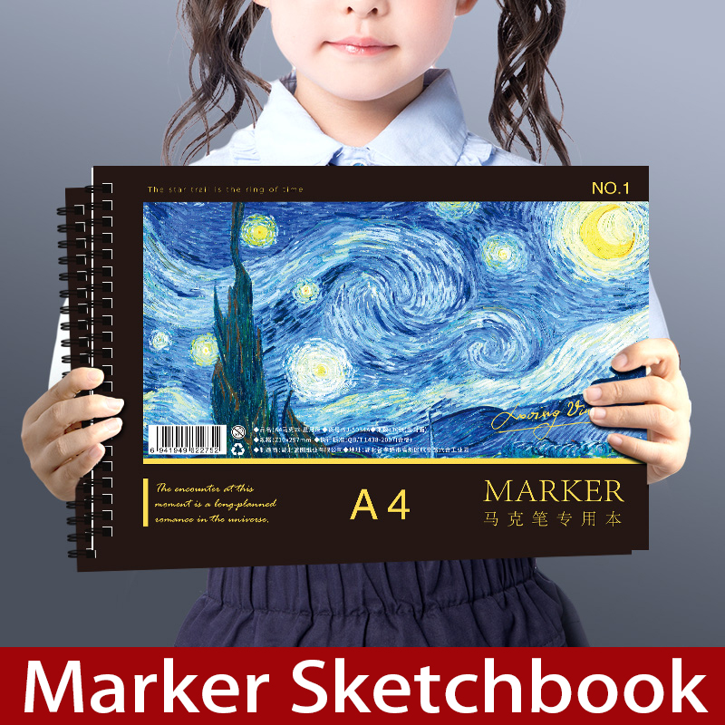 Copic Marker Sketch - 60 Blatt A4 Spiral-Skizzenbuch, Umweltfreundliches Dickes