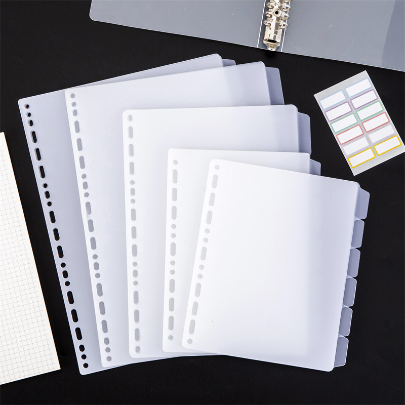 Tab Divider A4 - A4 A5 B5 Ordner-Trennblätter, Genera-Löcher, Ordner-Index,