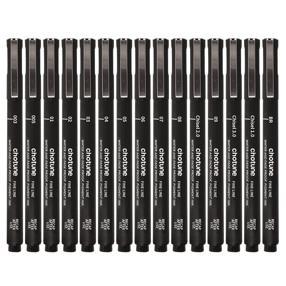 Schwarze Mikrostifte, 15 Größe – Copic Marker Sketch Bewertung und Preis