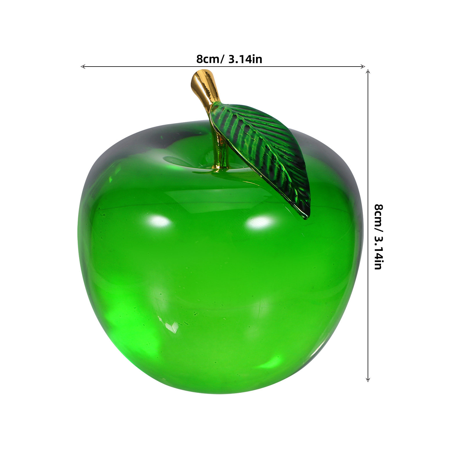 Kleine Apfel-Frucht-Dekoration – Paper Weight Crystal Bewertung und Preis