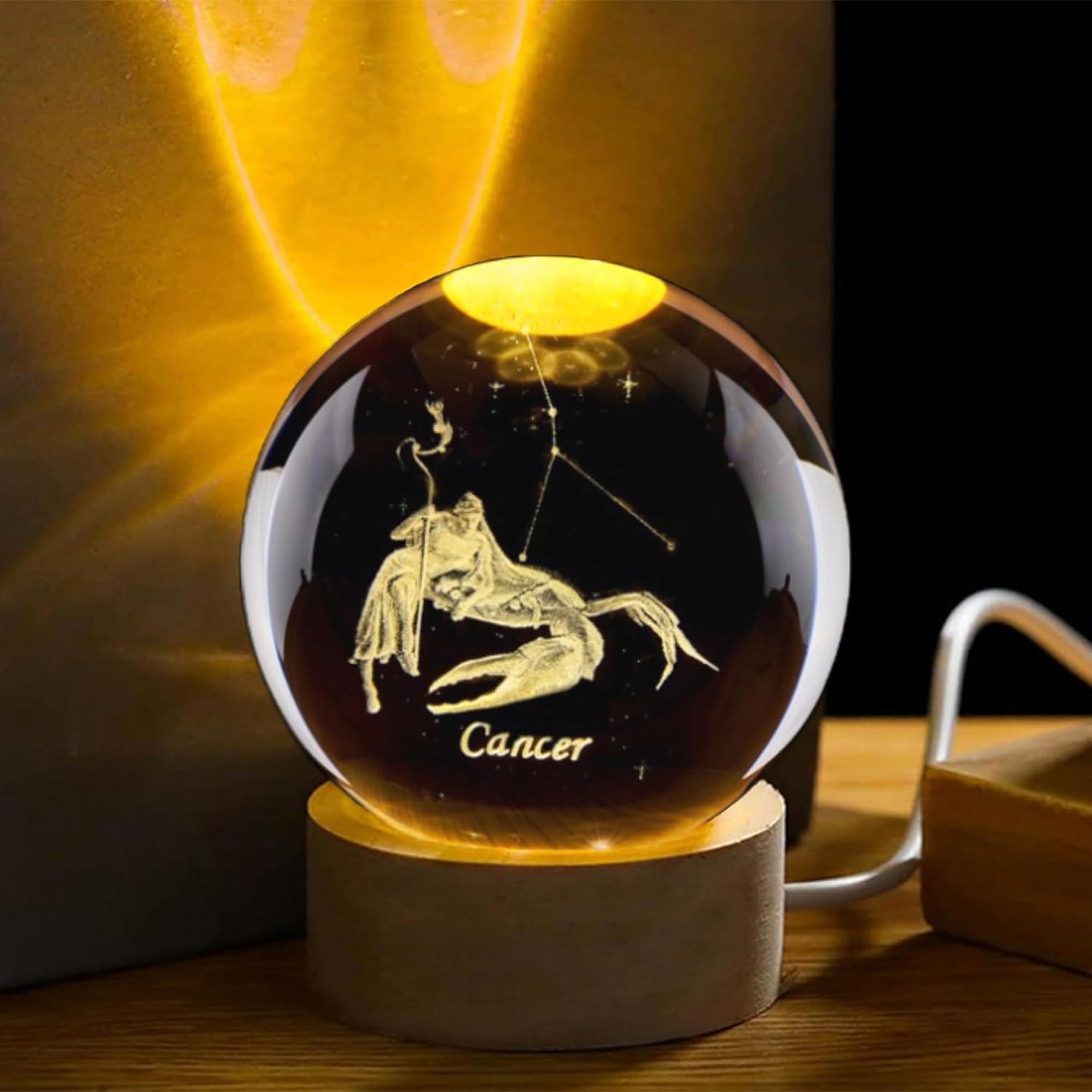 3D-Kristallkugel mit Krebs-Kon – Paper Weight Crystal Bewertung und Preis