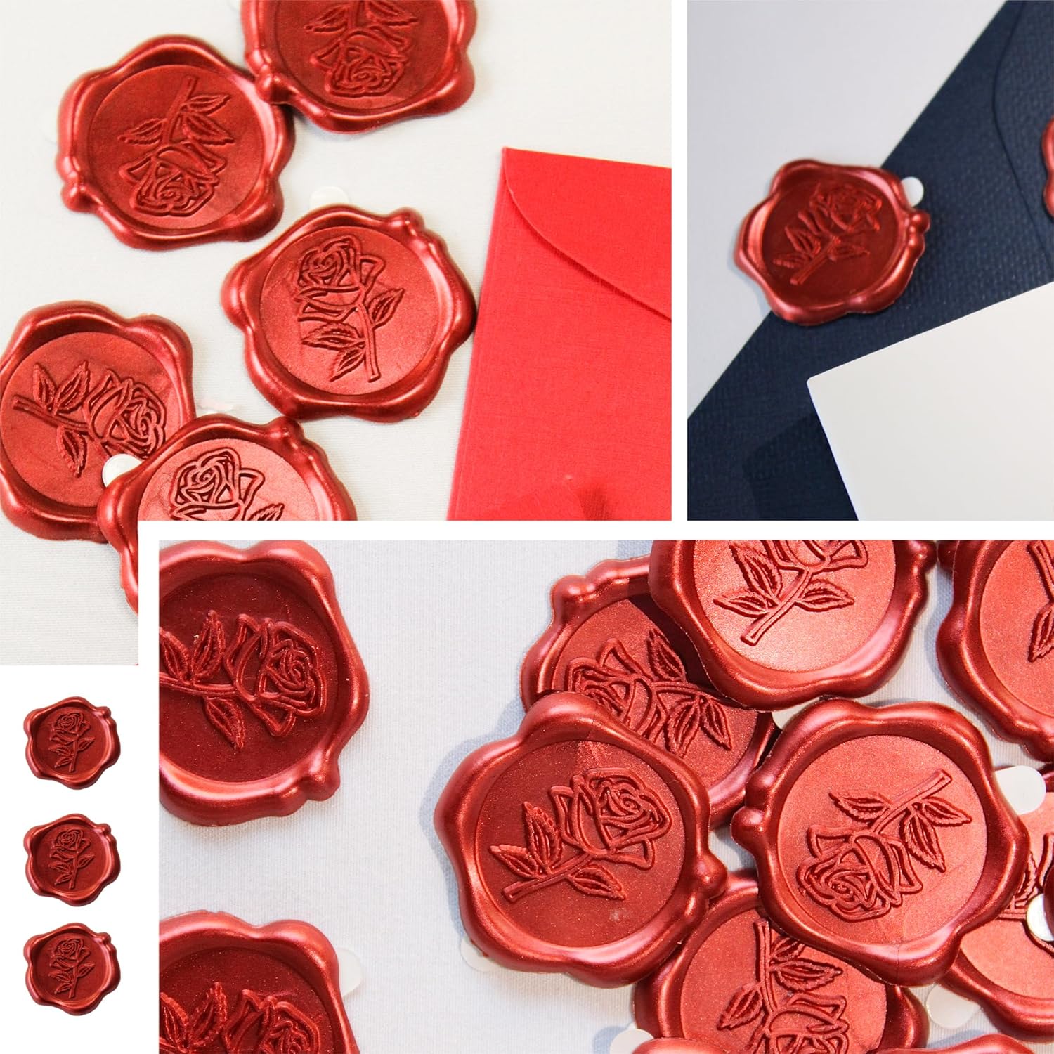 25 Stück/Set 3D Rosenblütenfor – Wax Seal Stamp Set Bewertung und Preis